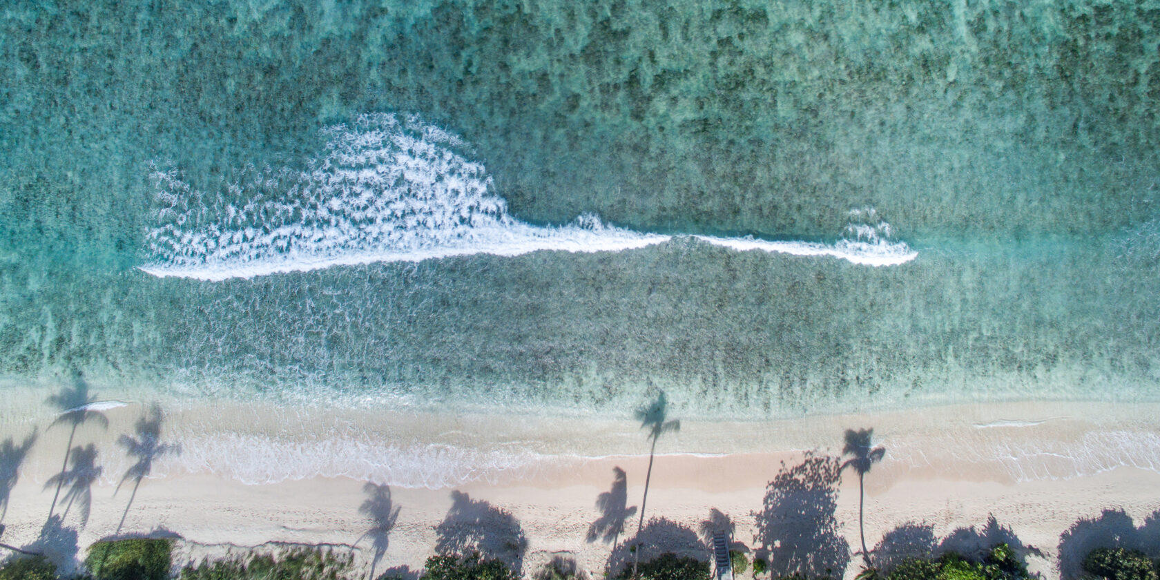 Aerial view of Long Bay Beach and resort waterfront from @TortolaTom