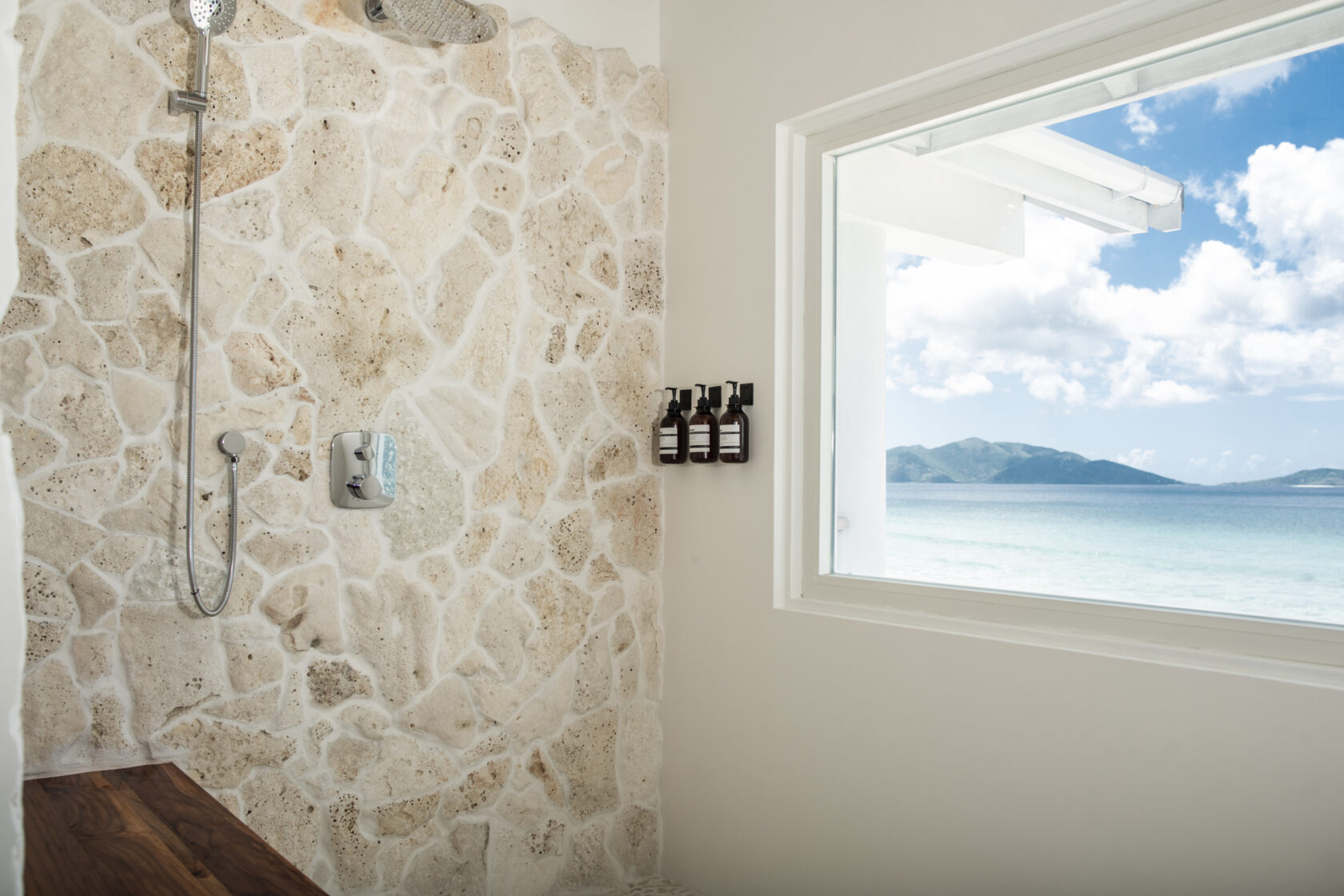 Shower with an ocean view