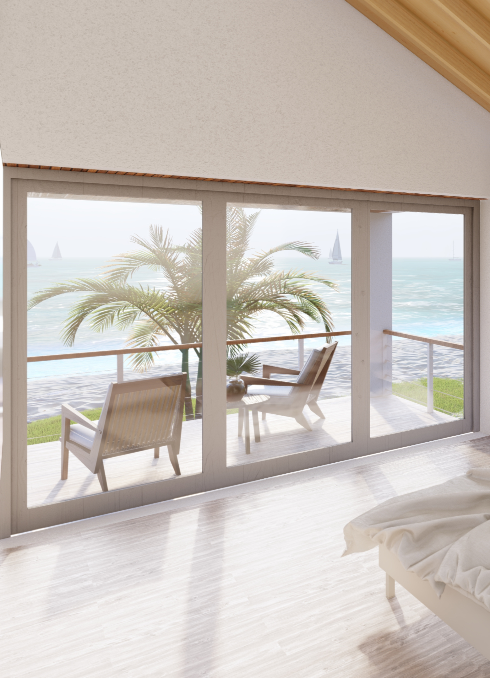 Experience beachfront luxury in our spacious two-bedroom Beach House. With a private spa pool, fully equipped kitchen, and inviting living room, this retreat is perfect for families of up to 4. Step out onto your private beach space with beachside cabanas and chairs, and soak in the breathtaking ocean views. It's the perfect sanctuary for creating unforgettable memories.