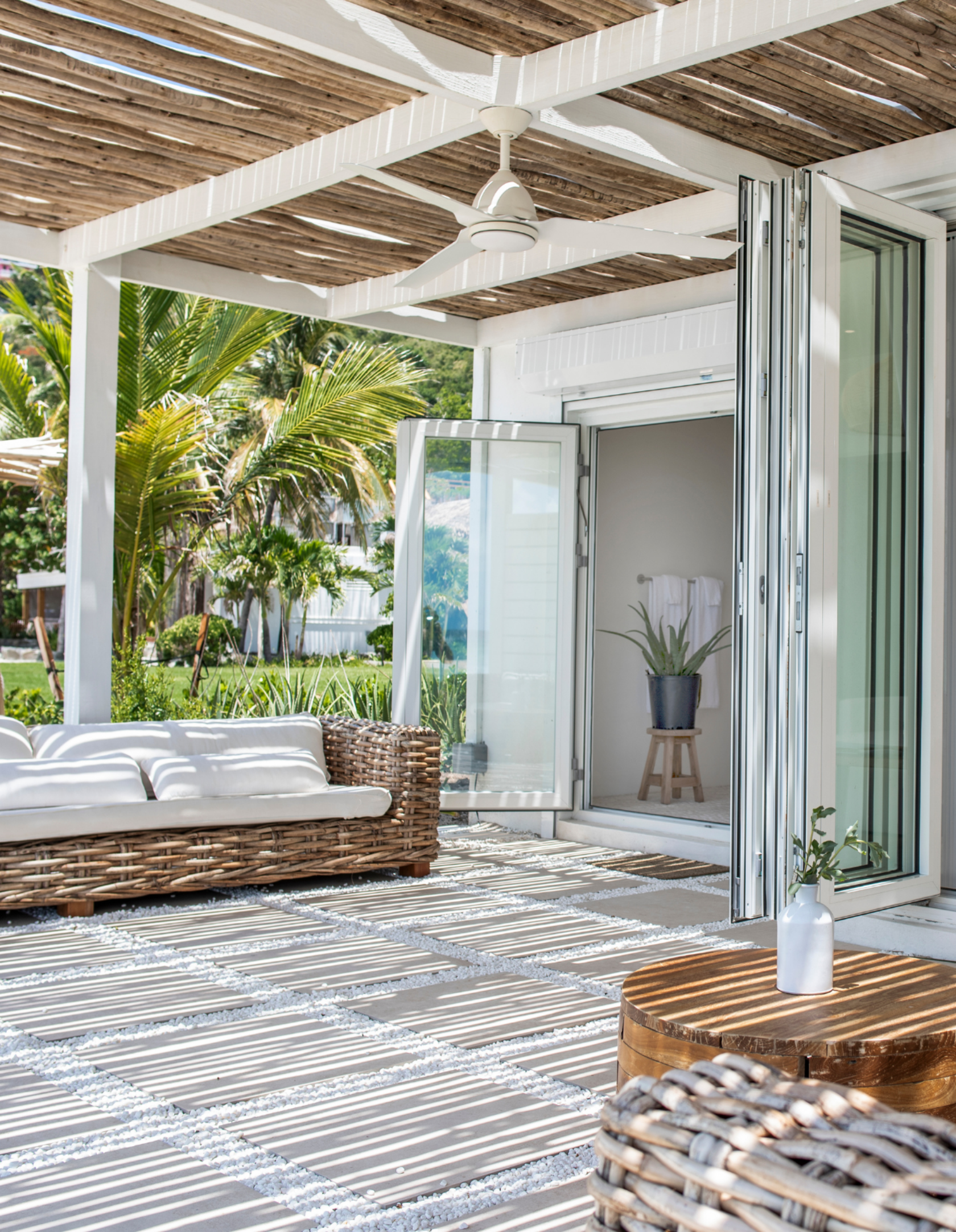 Beachfront, Ground Floor Suite with private pergola and direct access to the beach.
